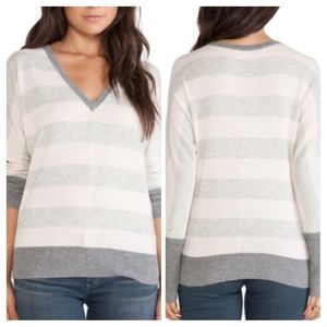Michael Stars Wool-Cashmere Blend V-Neck Sweater S